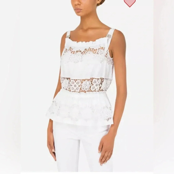 ! Dolce & Gabbana
Dolce & Gabbana Openwork Embroidery Poplin Top - Picture 5 of 9